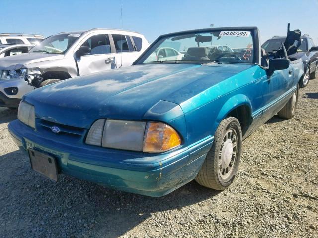 1FACP44M1PF145414 - 1993 FORD MUSTANG LX TURQUOISE photo 2