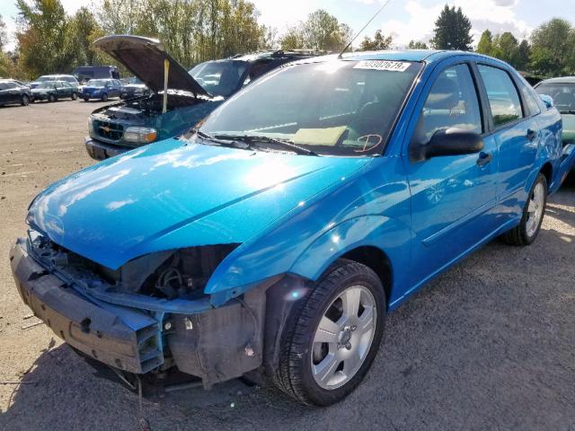 1FAFP34N47W274408 - 2007 FORD FOCUS ZX4 BLUE photo 2