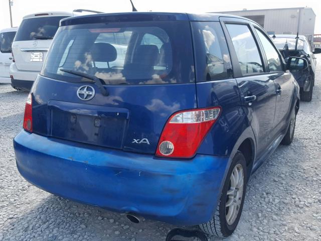 JTKKT624760163927 - 2006 TOYOTA SCION XA BLUE photo 4