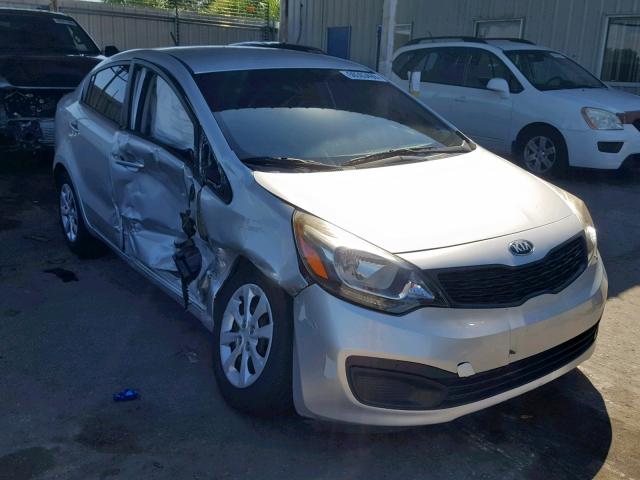 KNADM4A35E6336671 - 2014 KIA RIO LX SILVER photo 1