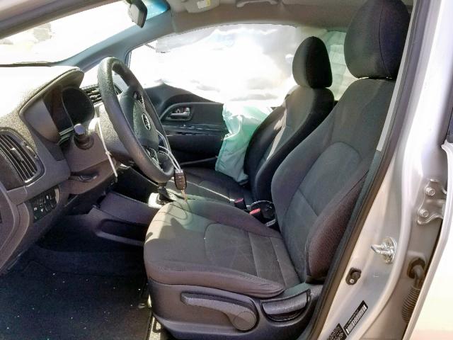 KNADM4A35E6336671 - 2014 KIA RIO LX SILVER photo 5