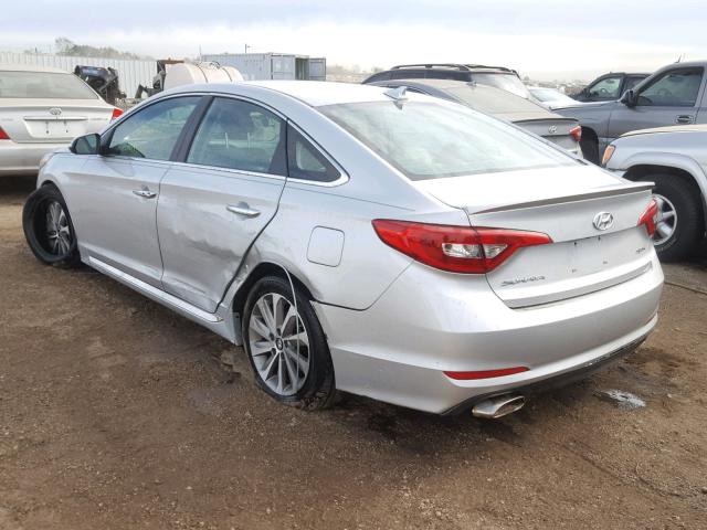 5NPE34AF8FH051412 - 2015 HYUNDAI SONATA SPO SILVER photo 3