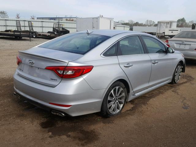 5NPE34AF8FH051412 - 2015 HYUNDAI SONATA SPO SILVER photo 4