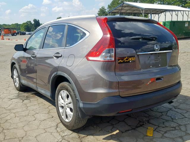 5J6RM3H72CL043766 - 2012 HONDA CR-V EXL GRAY photo 3