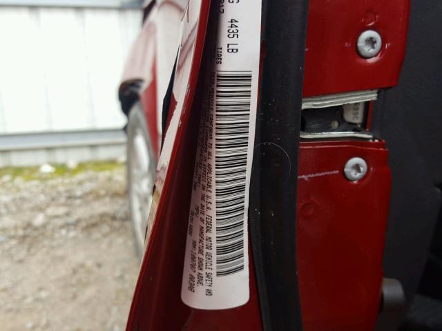 1J4NT4FA7AD504733 - 2010 JEEP COMPASS SP 红色 照片 10