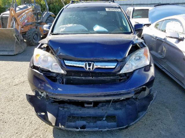 JHLRE38768C023629 - 2008 HONDA CR-V EXL BLUE photo 9