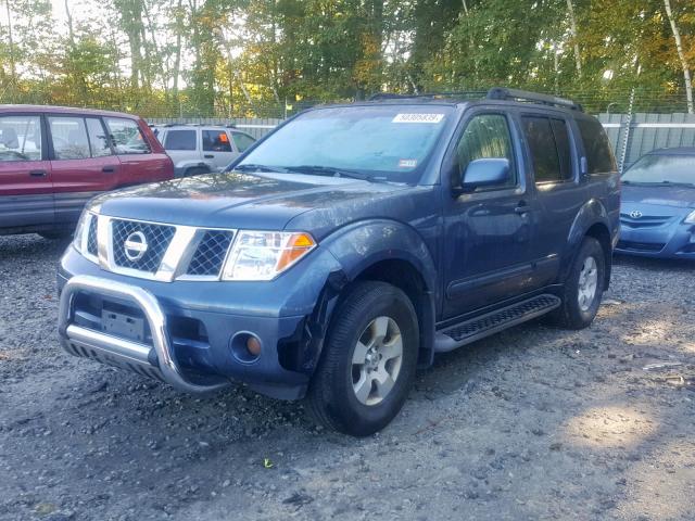 5N1AR18W36C618165 - 2006 NISSAN PATHFINDER BLUE photo 2