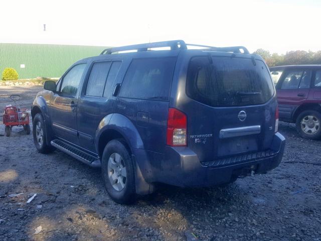 5N1AR18W36C618165 - 2006 NISSAN PATHFINDER BLUE photo 3