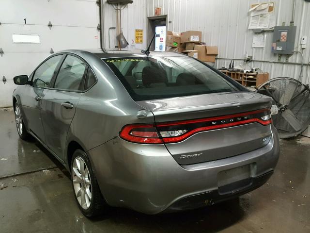 1C3CDFBA1DD318206 - 2013 DODGE DART SXT GRAY photo 3