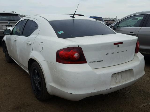 1B3BD2FB3BN513610 - 2011 DODGE AVENGER LU WHITE photo 3