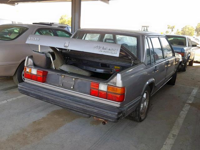 YV1FA8745K1306715 - 1989 VOLVO 740 GRAY photo 4