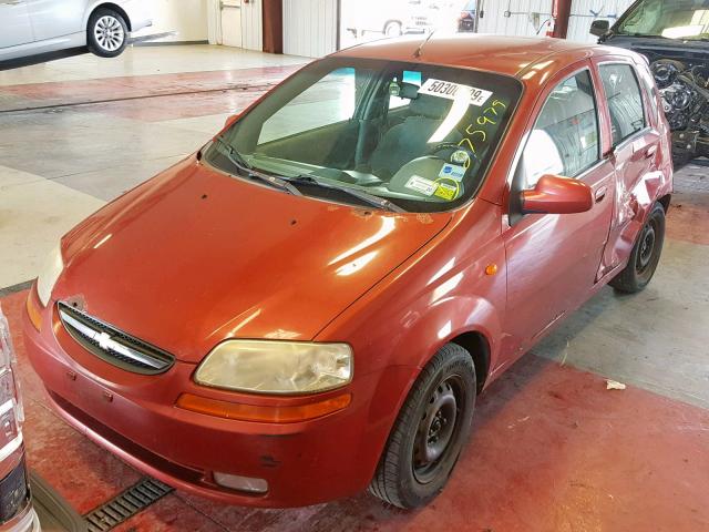 KL1TJ62634B277905 - 2004 CHEVROLET AVEO LS RED photo 2