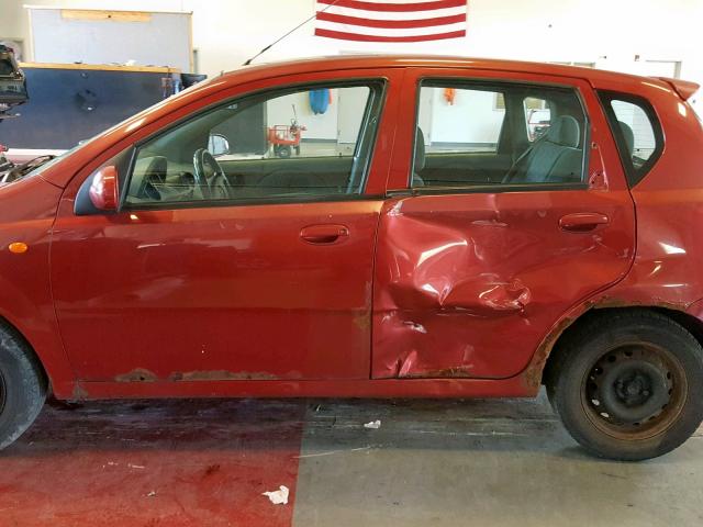 KL1TJ62634B277905 - 2004 CHEVROLET AVEO LS RED photo 9