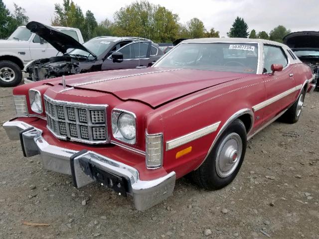 6G21A122499 - 1976 FORD LTD II RED photo 2