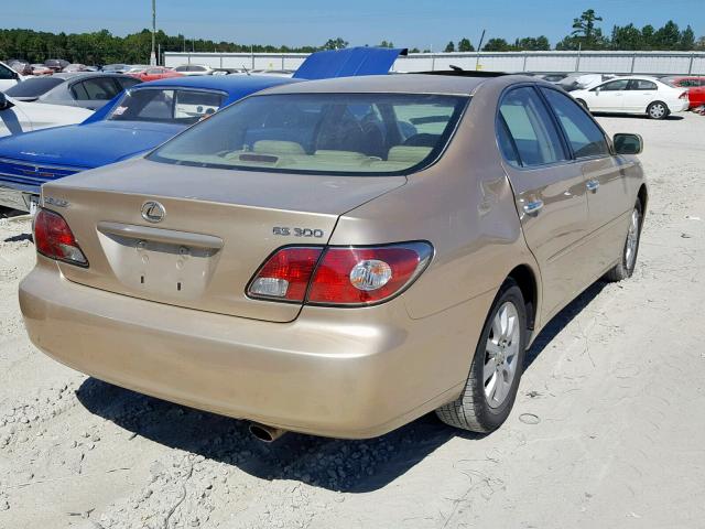 JTHBF30G430130758 - 2003 LEXUS ES 300 GOLD photo 4