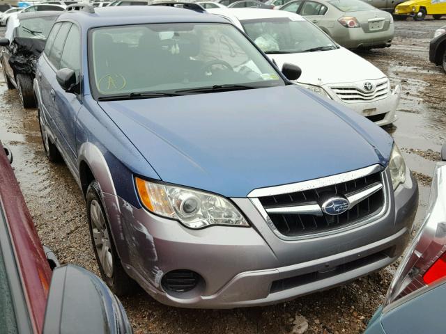 4S4BP60C487357004 - 2008 SUBARU OUTBACK BLUE photo 1