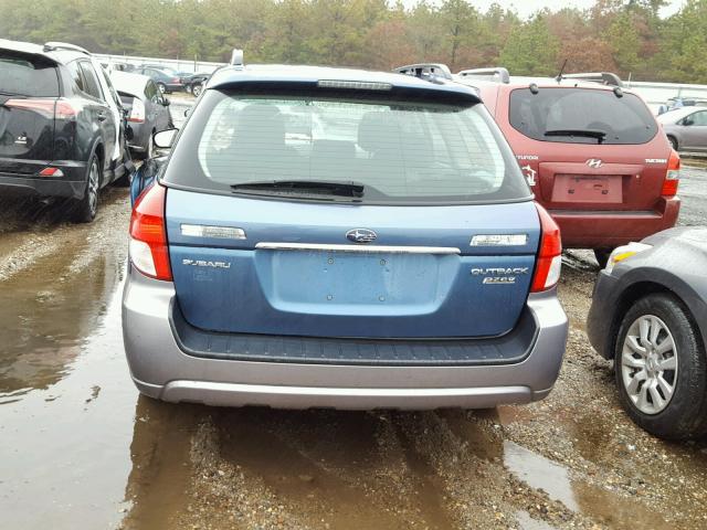 4S4BP60C487357004 - 2008 SUBARU OUTBACK BLUE photo 10