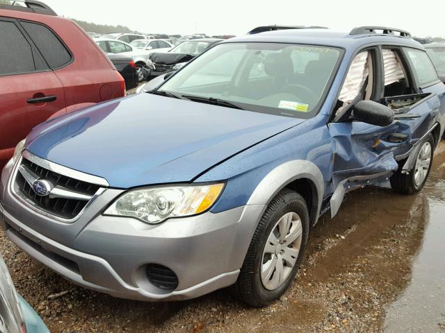 4S4BP60C487357004 - 2008 SUBARU OUTBACK BLUE photo 2