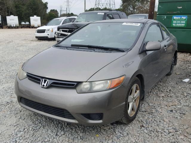 2HGFG12896H525028 - 2006 HONDA CIVIC EX GRAY photo 2