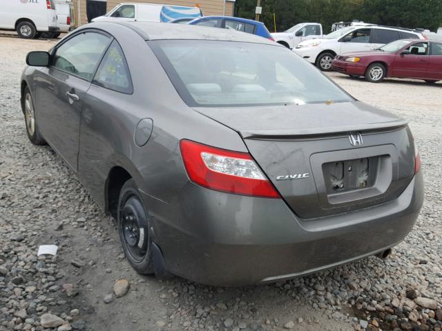 2HGFG12896H525028 - 2006 HONDA CIVIC EX GRAY photo 3