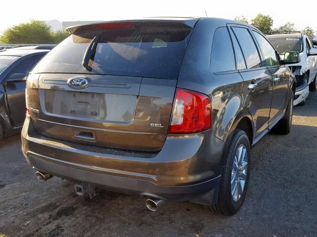 2FMDK3JC0BBA23670 - 2011 FORD EDGE SEL BROWN photo 4