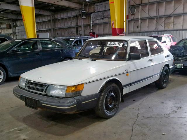 YS3AR35D0K3001165 - 1989 SAAB 900 WHITE photo 2