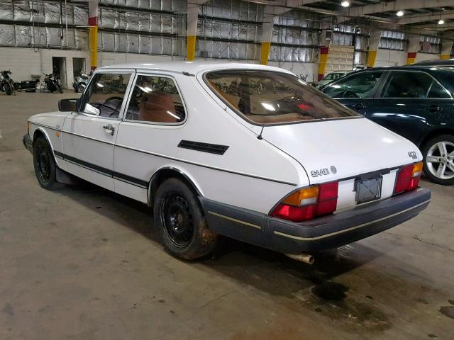 YS3AR35D0K3001165 - 1989 SAAB 900 WHITE photo 3