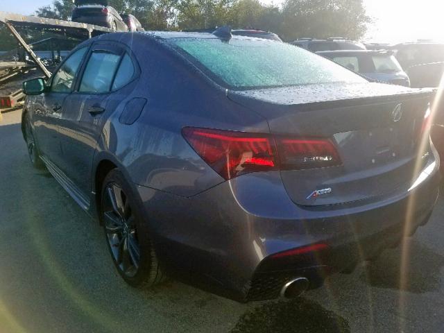 19UUB3F62JA003603 - 2018 ACURA TLX TECH+A GRAY photo 3