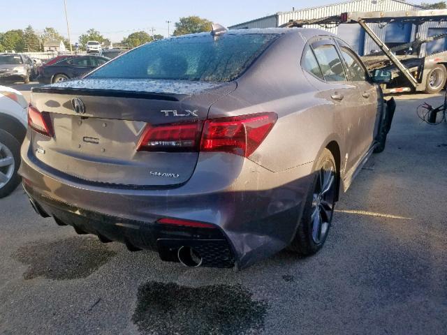19UUB3F62JA003603 - 2018 ACURA TLX TECH+A GRAY photo 4