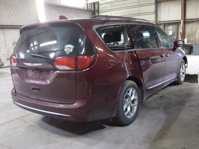 2C4RC1BG0HR675881 - 2017 CHRYSLER PACIFICA T MAROON photo 4