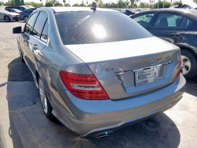 WDDGF4HB8DA865203 - 2013 MERCEDES-BENZ C 250 GRAY photo 3