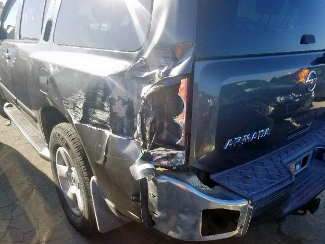 5N1AA08A55N721869 - 2005 NISSAN ARMADA SE GRAY photo 9