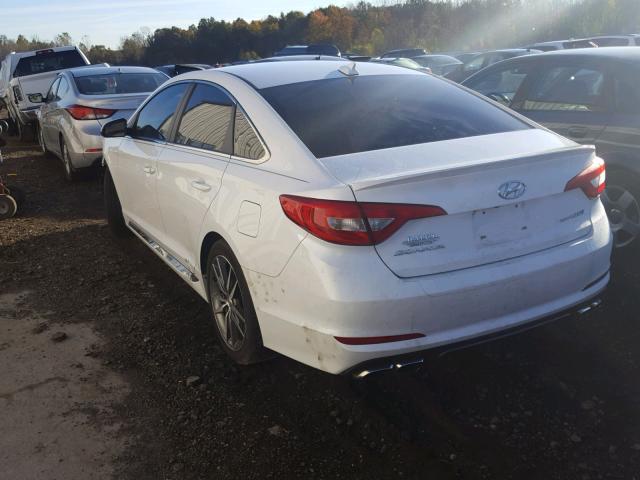 5NPE34AB6HH502028 - 2017 HYUNDAI SONATA SPO WHITE photo 3