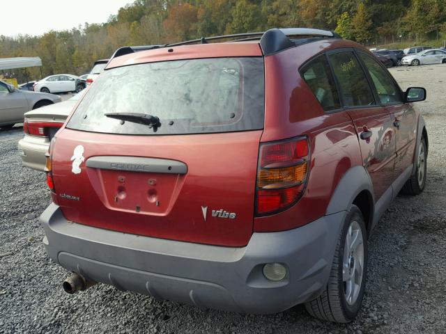 5Y2SM62894Z443588 - 2004 PONTIAC VIBE RED photo 4