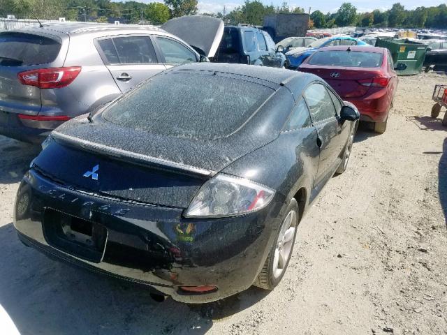 4A3AK24F17E021555 - 2007 MITSUBISHI ECLIPSE GS BLACK photo 4