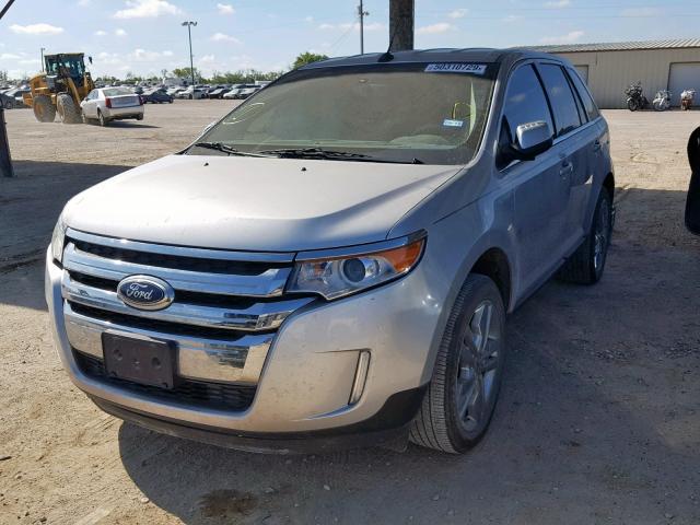 2FMDK3KC5DBA28834 - 2013 FORD EDGE LIMIT SILVER photo 2