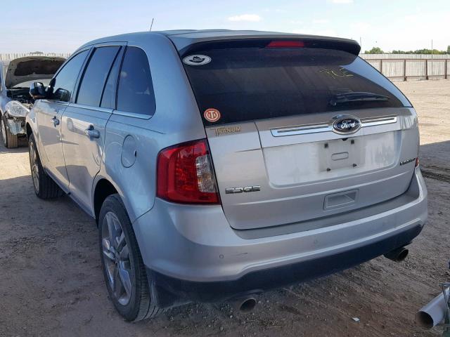 2FMDK3KC5DBA28834 - 2013 FORD EDGE LIMIT SILVER photo 3