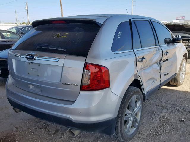 2FMDK3KC5DBA28834 - 2013 FORD EDGE LIMIT SILVER photo 4