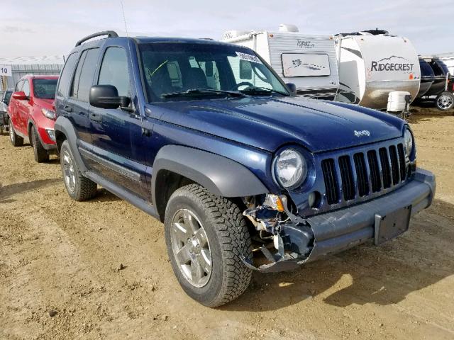 1J4GL48K56W186220 - 2006 JEEP LIBERTY SP BLUE photo 1