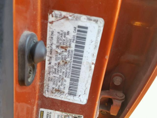 5Y2SL628X4Z448530 - 2004 PONTIAC VIBE ORANGE photo 10