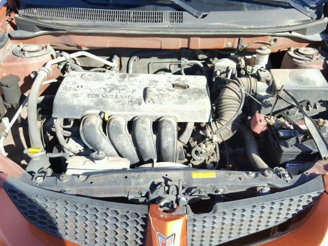 5Y2SL628X4Z448530 - 2004 PONTIAC VIBE ORANGE photo 7