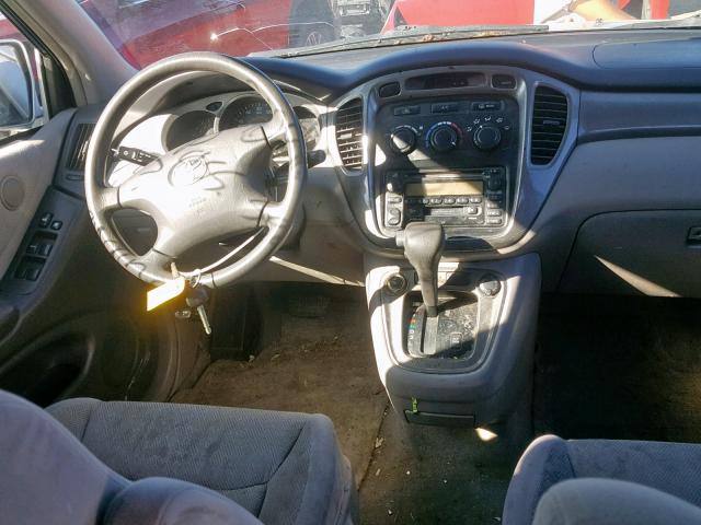 JTEHF21A810017937 - 2001 TOYOTA HIGHLANDER SILVER photo 9