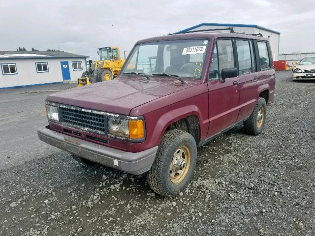 JACCH58E8L8902645 - 1990 ISUZU TROOPER BURGUNDY photo 2