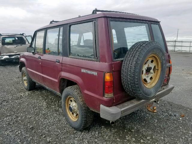 JACCH58E8L8902645 - 1990 ISUZU TROOPER BURGUNDY photo 3