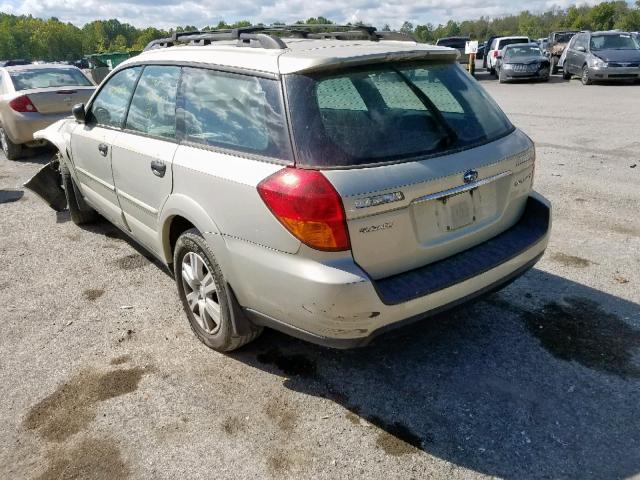 4S4BP61C257355438 - 2005 SUBARU LEGACY OUT GOLD photo 3