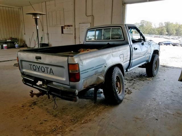 JT4VN01D7M0002617 - 1991 TOYOTA PICKUP 1/2 BLUE photo 4