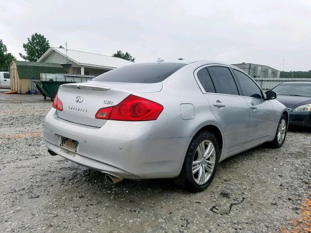 JN1CV6AR9CM677854 - 2012 INFINITI G37 SILVER photo 4