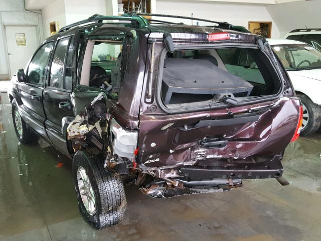 1J4GW48S73C579057 - 2003 JEEP GRAND CHER MAROON photo 9