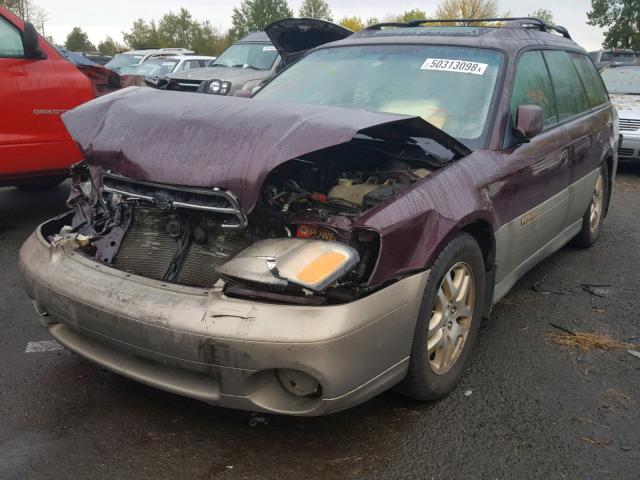 4S3BH6864Y7664396 - 2000 SUBARU LEGACY OUT MAROON photo 2