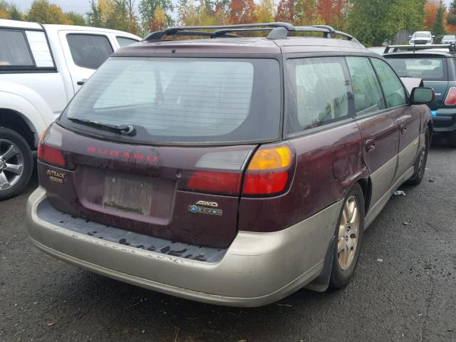 4S3BH6864Y7664396 - 2000 SUBARU LEGACY OUT MAROON photo 4